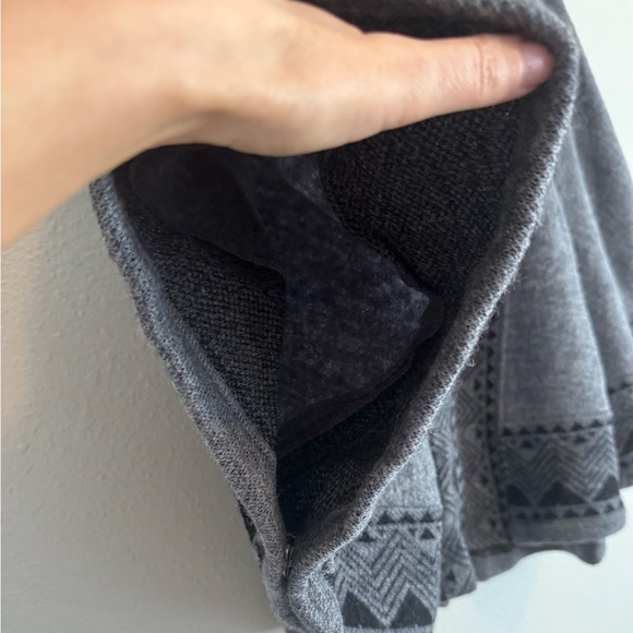 KATIE TODD 100% Wool Nordic/Aztec Oversized Zip Front Poncho Cape L/XL - Picture 5 of 11